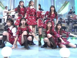 NHKうたコン生放送中にAKB48が集団M字パンチラをする放送事故