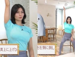 大島璃乃が地上波でエッチすぎるストレッチをしてしまう