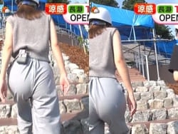 フジアナ阿部華也子がめざましTVでえっちなパツパツ着衣尻晒す