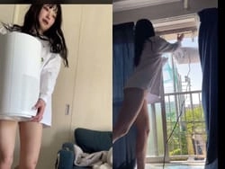メンヘラアイドル白咲ゆきあが同棲中に暴れてる映像で白パンチラ流出