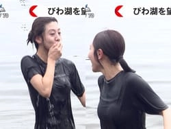 すまたんで澤口実歩アナと新人増田陽名アナがTシャツ濡れおっぱい放送事故