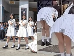 乃木坂46の６期生メンバーたちが台湾ゲリラライブでパンチラ